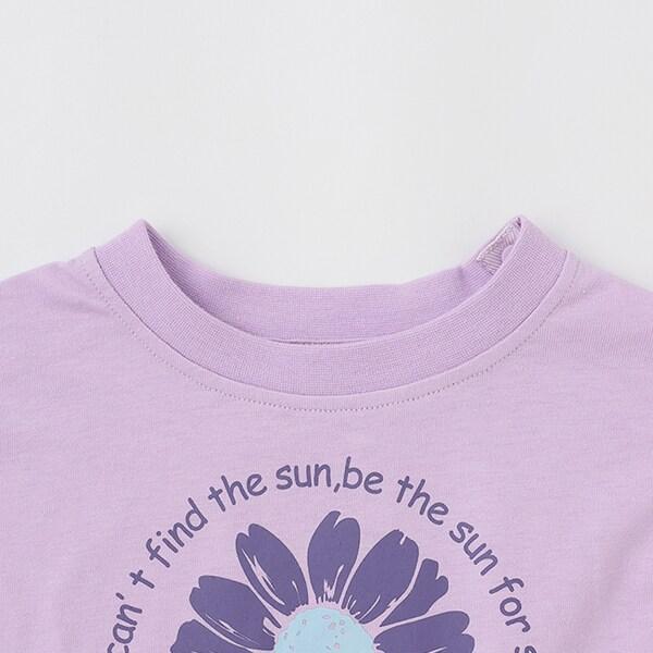 【防汙防潑水】花卉拼接T恤