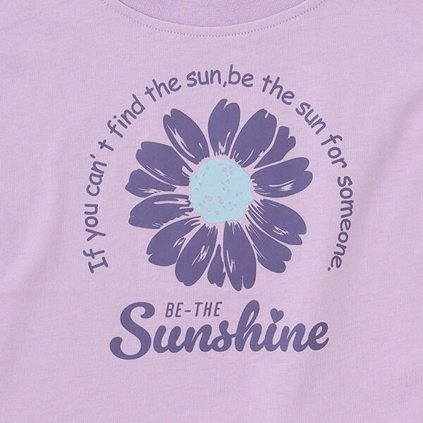 【防汙防潑水】花卉拼接T恤