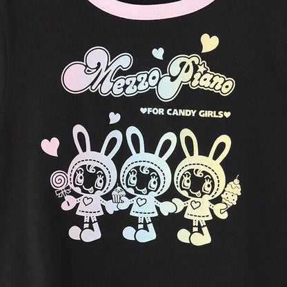 復刻♪ 彩虹貝莉醬拼色邊T恤