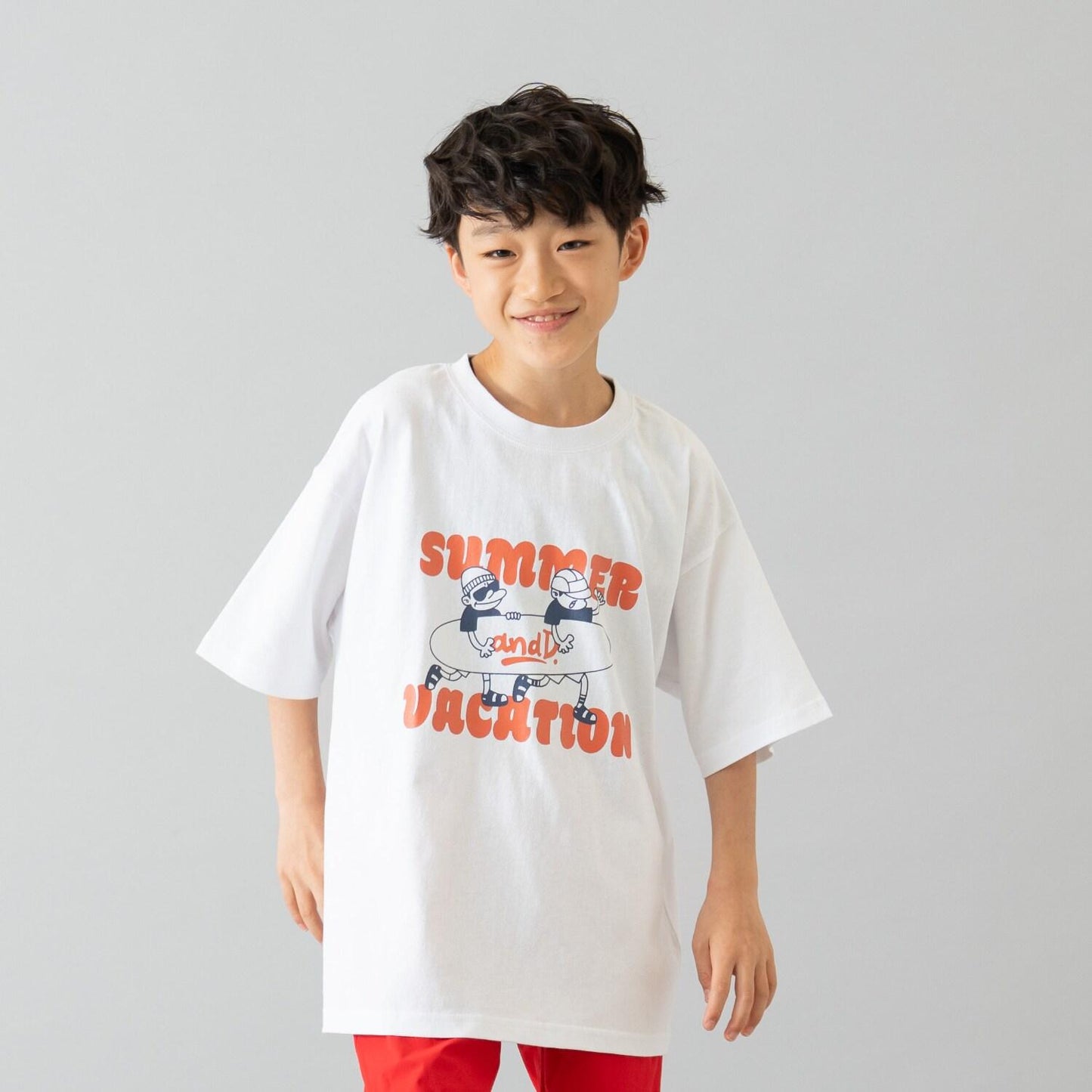 【純棉100%】【365D.】夏日暢享印花寬鬆短袖T恤