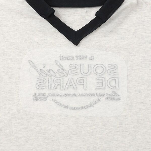 【防汙處理】翻領開襟字母T恤