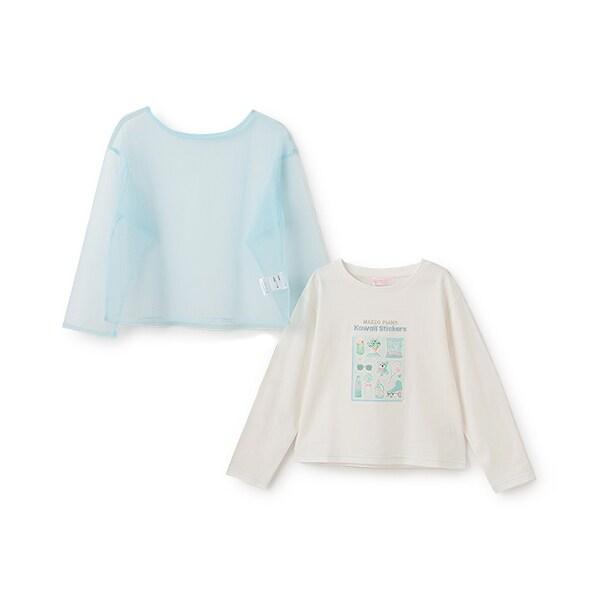 網紗疊穿長袖T恤