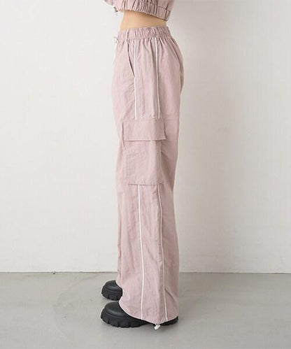 側邊條紋工裝褲【韓國時尚】