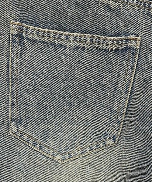 帶裹身設計牛仔寬腿褲【韓國時尚】