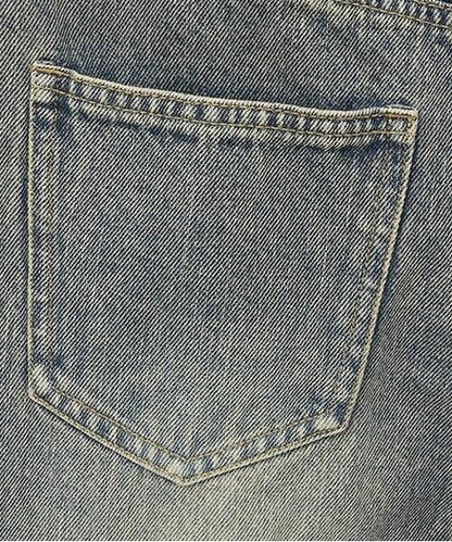 帶裹身設計牛仔寬腿褲【韓國時尚】