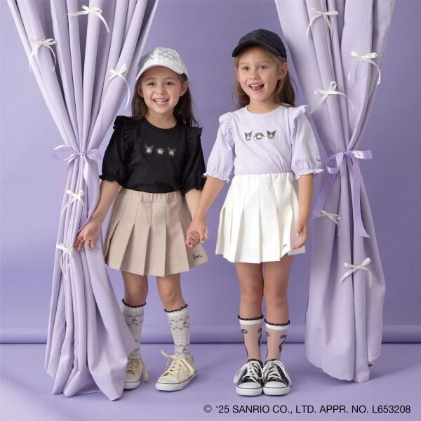 【《三麗歐》】【軟棉】大耳狗&《庫洛米》拼色刺繡五分袖T恤