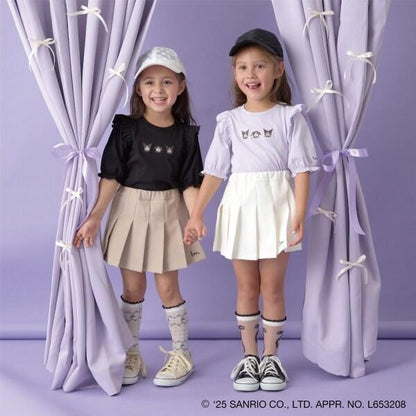 【《三麗歐》】【軟棉】大耳狗&《庫洛米》拼色刺繡五分袖T恤