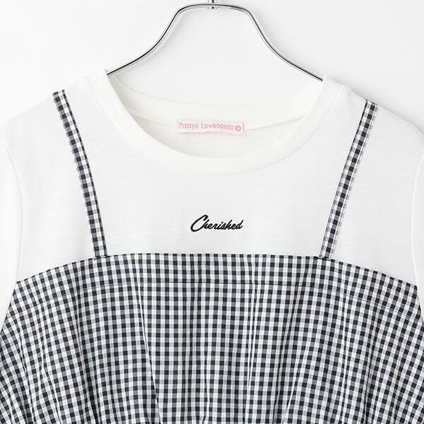 【7days】氣球吊帶拼接T恤