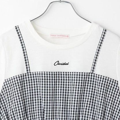 【7days】氣球吊帶拼接T恤