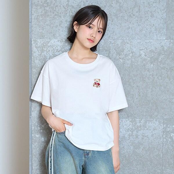 【GOODPRICE】【純棉100%】小熊刺繡T恤