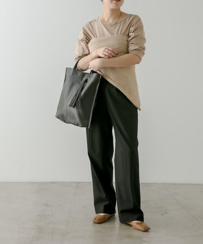 タッセルトートバッグ《本革/A4サイズ対応》