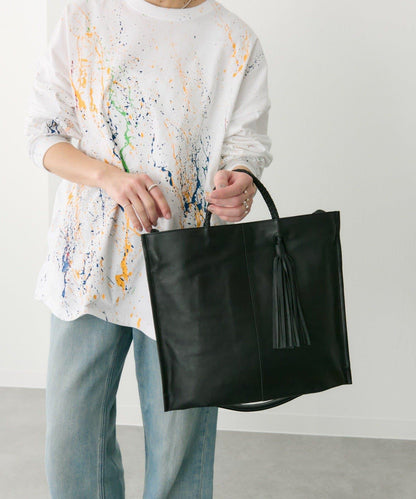 タッセルトートバッグ《本革/A4サイズ対応》