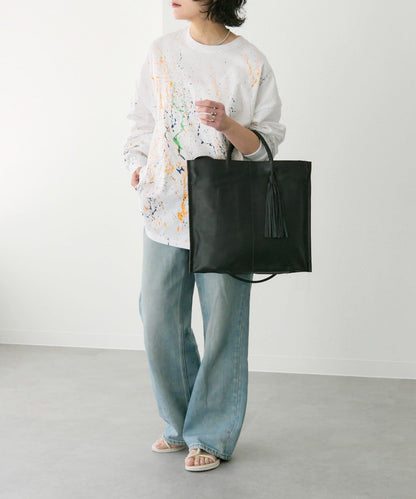 タッセルトートバッグ《本革/A4サイズ対応》