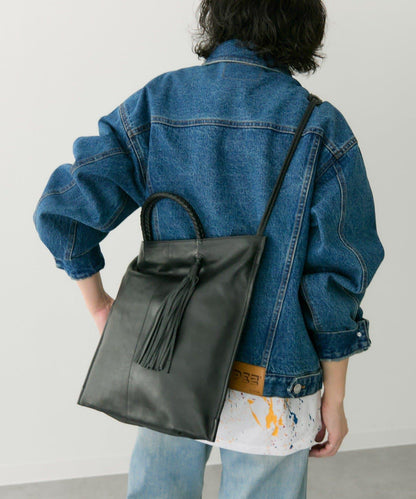 タッセルトートバッグ《本革/A4サイズ対応》