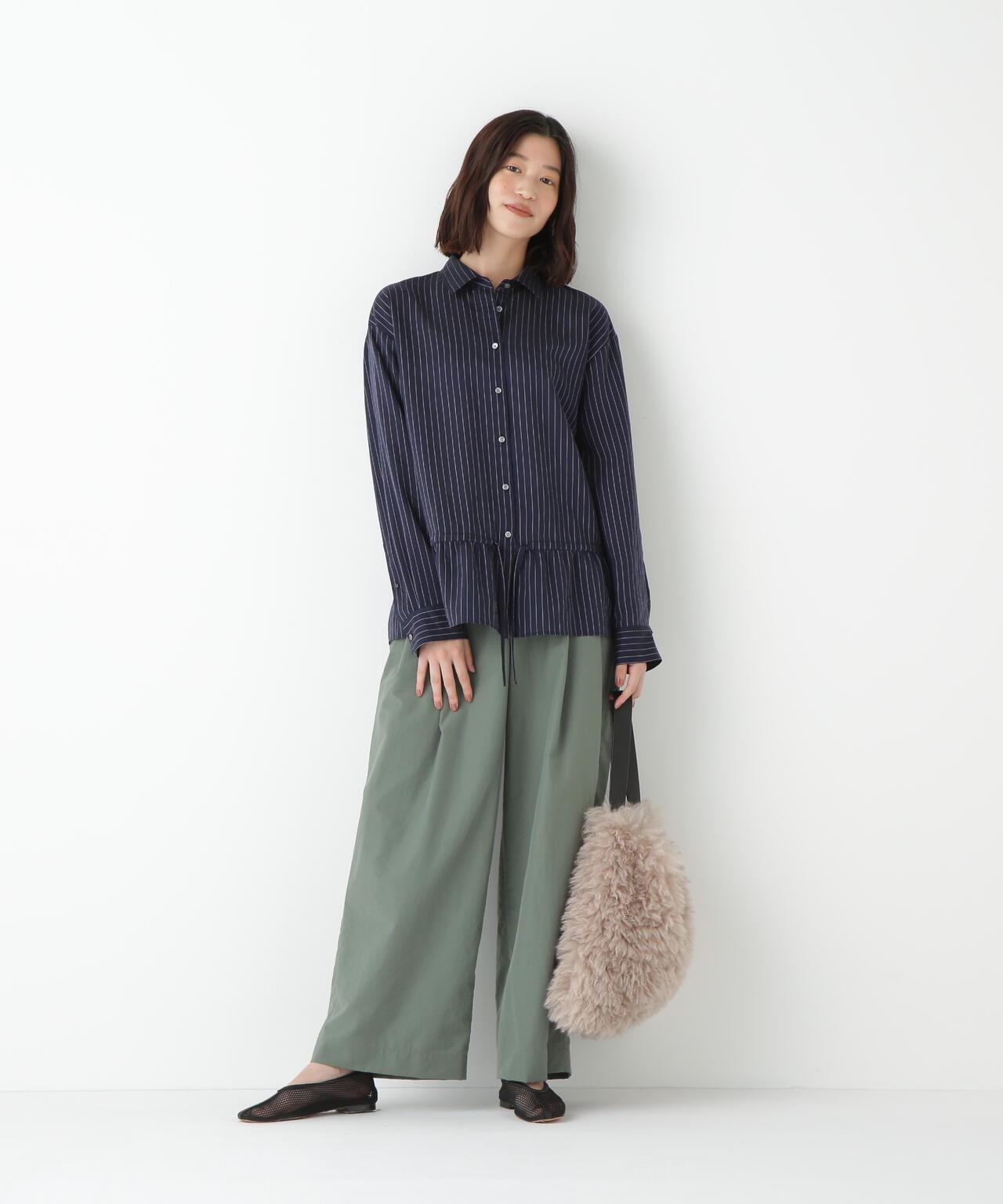絲綢條紋襯衫
