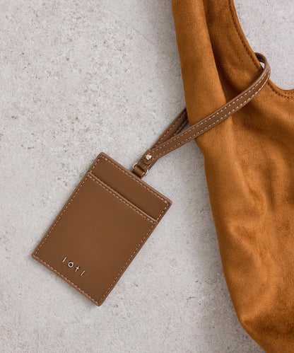 loti 帶化妝包的絨麵皮手提包