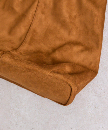 loti 帶化妝包的絨麵皮手提包