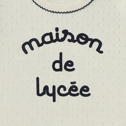 皮克米辛圖案網眼上衣