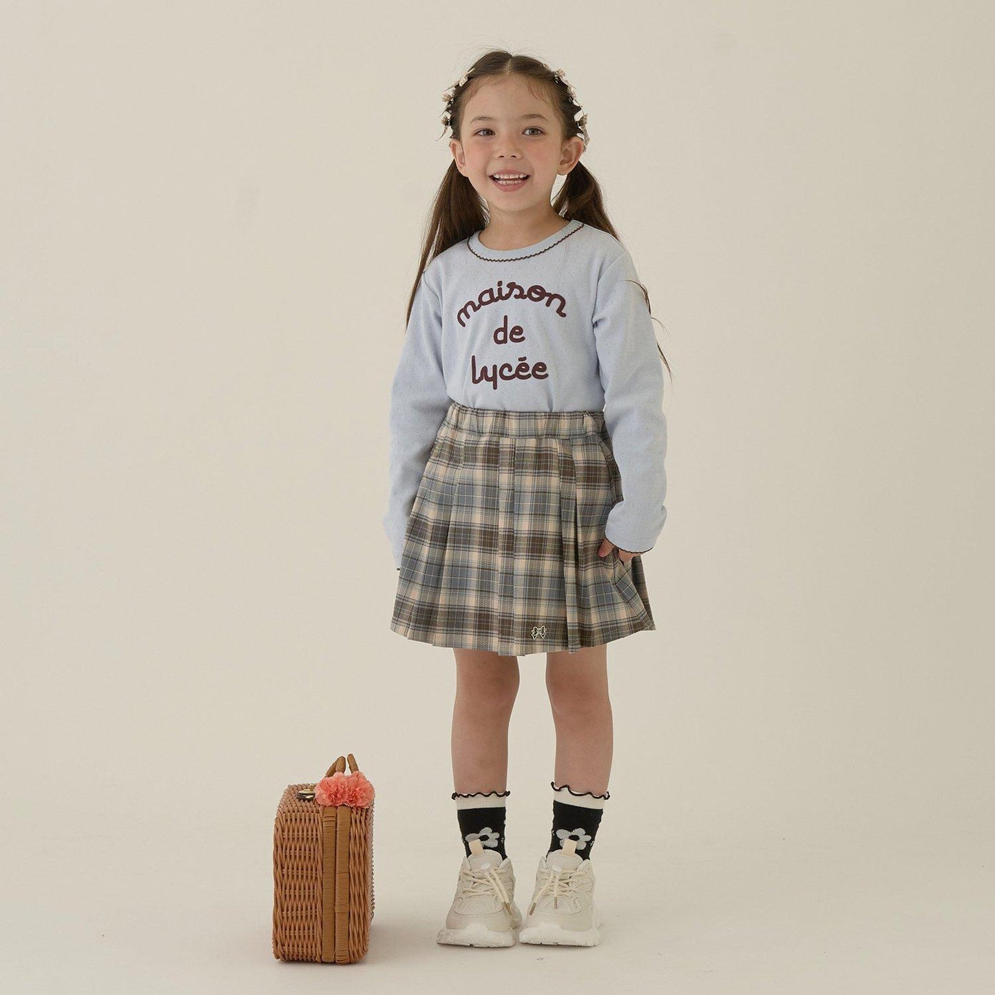 皮克米辛圖案網眼上衣