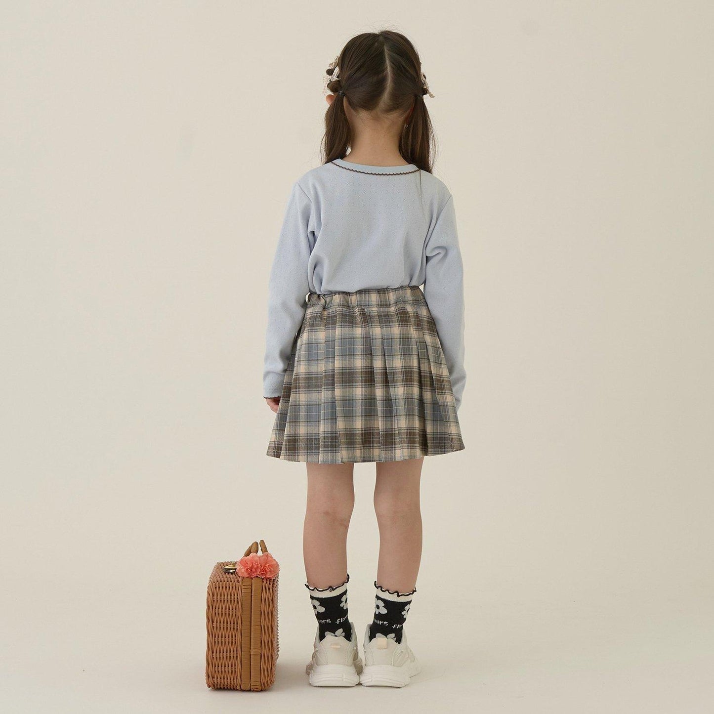 皮克米辛圖案網眼上衣