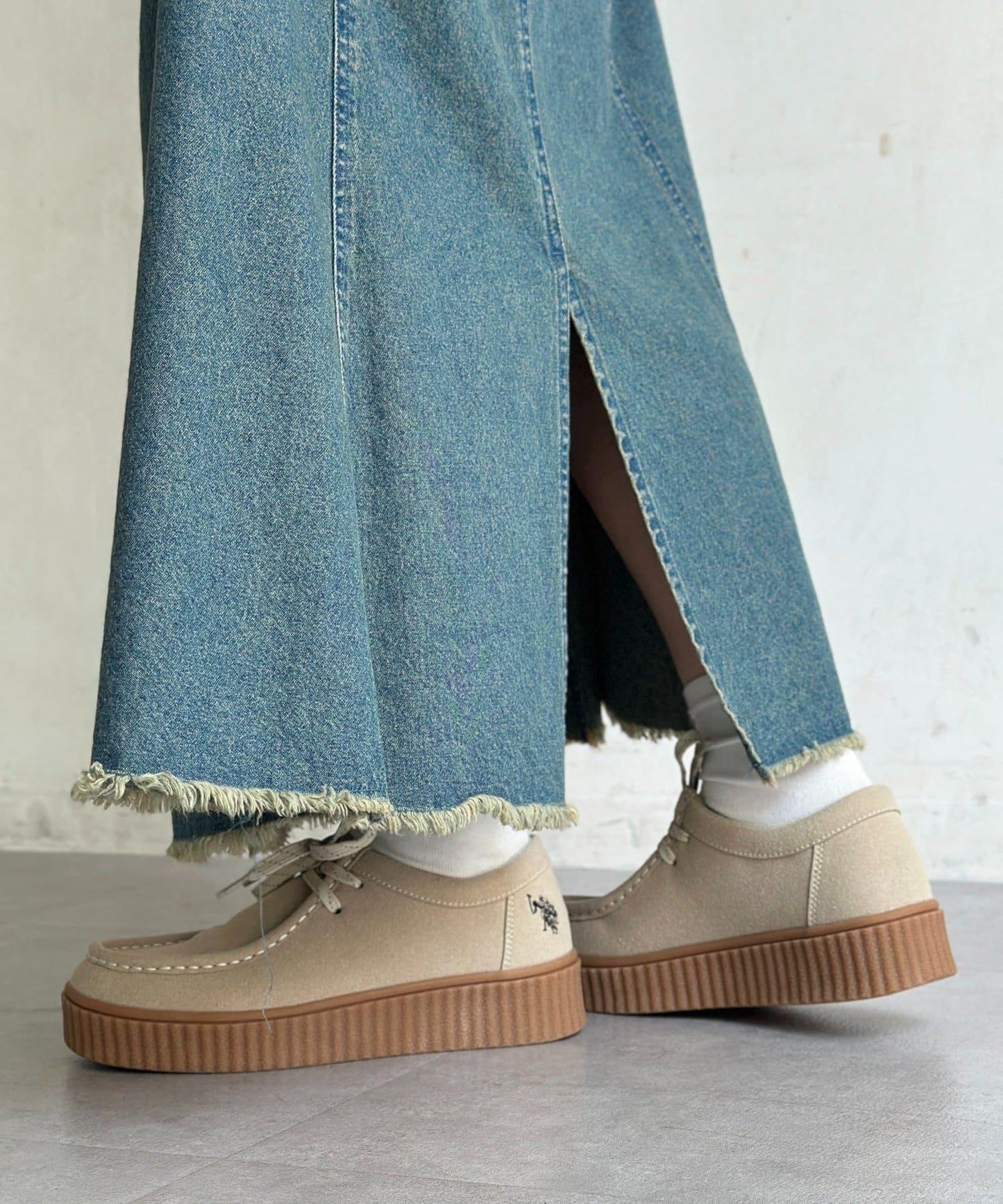 【U.S. POLO ASSN.】厚底船鞋