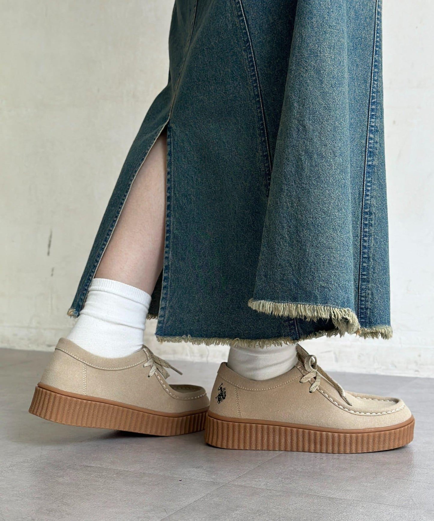 【U.S. POLO ASSN.】厚底船鞋