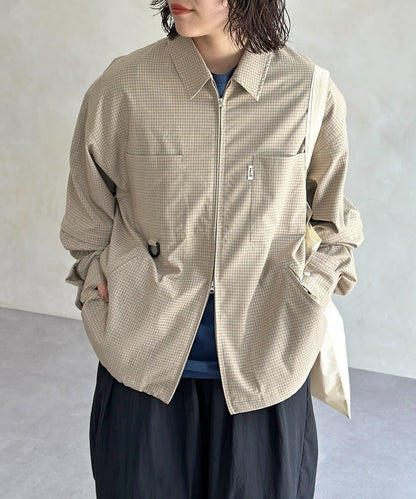 可拆卸格子襯衫