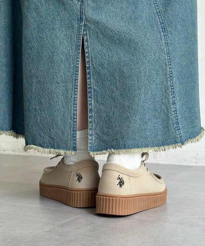 【U.S. POLO ASSN.】厚底船鞋