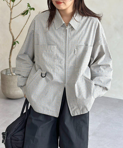 可拆卸格子襯衫
