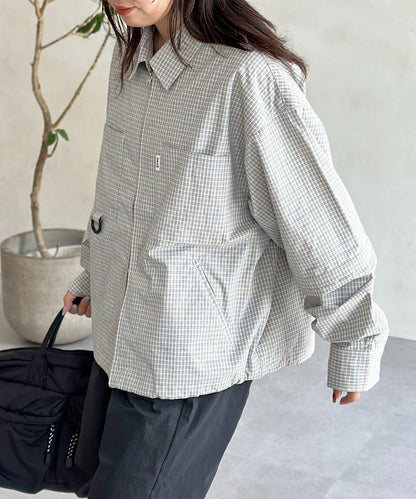 可拆卸格子襯衫