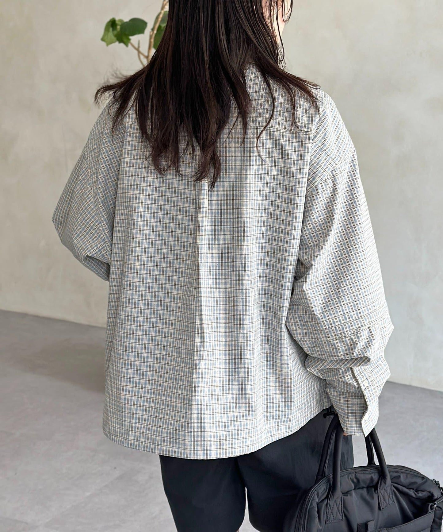 可拆卸格子襯衫