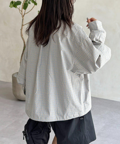 可拆卸格子襯衫