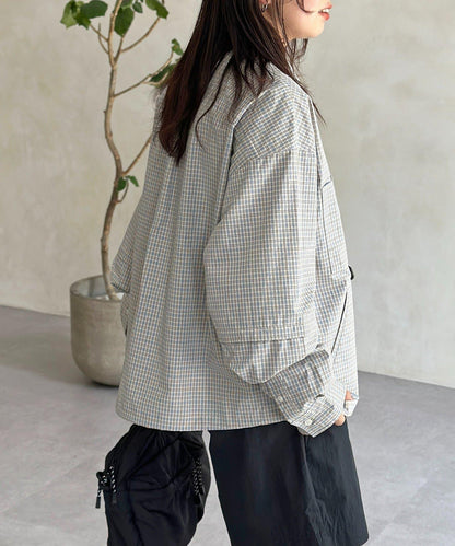可拆卸格子襯衫