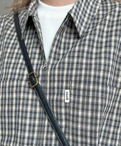 可拆卸格子襯衫