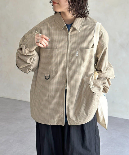 可拆卸格子襯衫