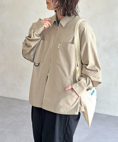 可拆卸格子襯衫