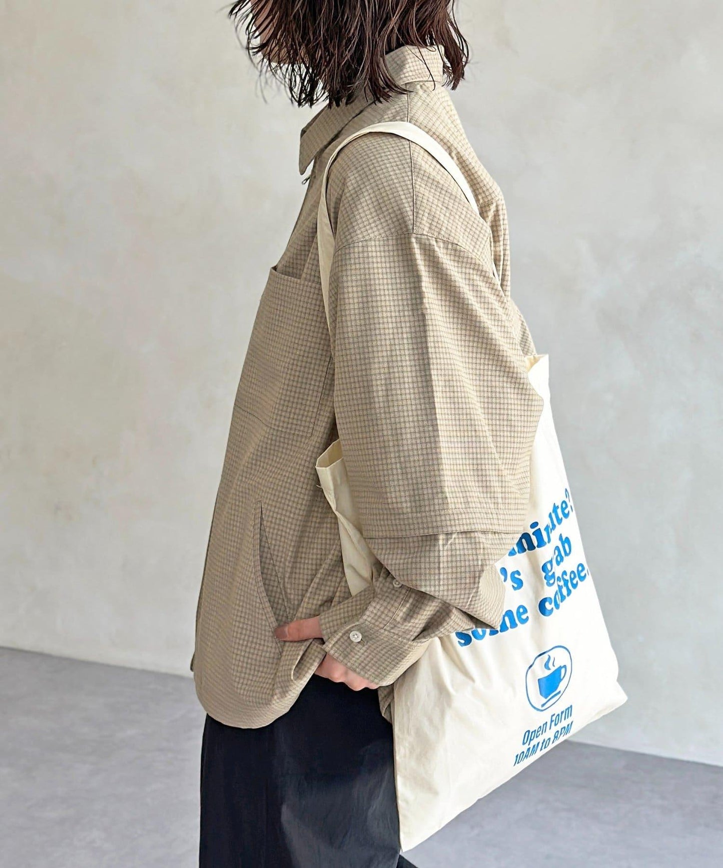 可拆卸格子襯衫