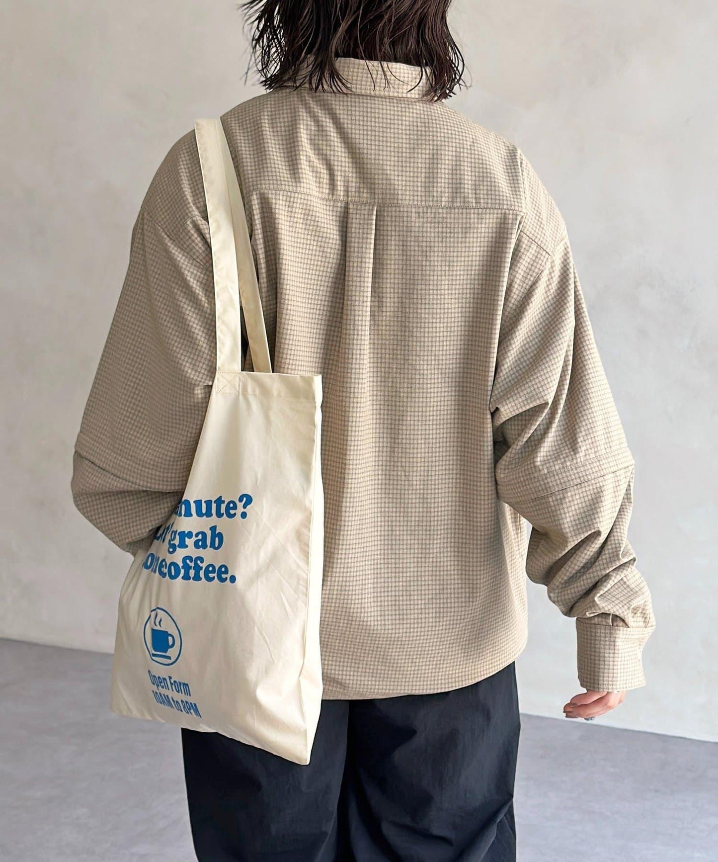 可拆卸格子襯衫