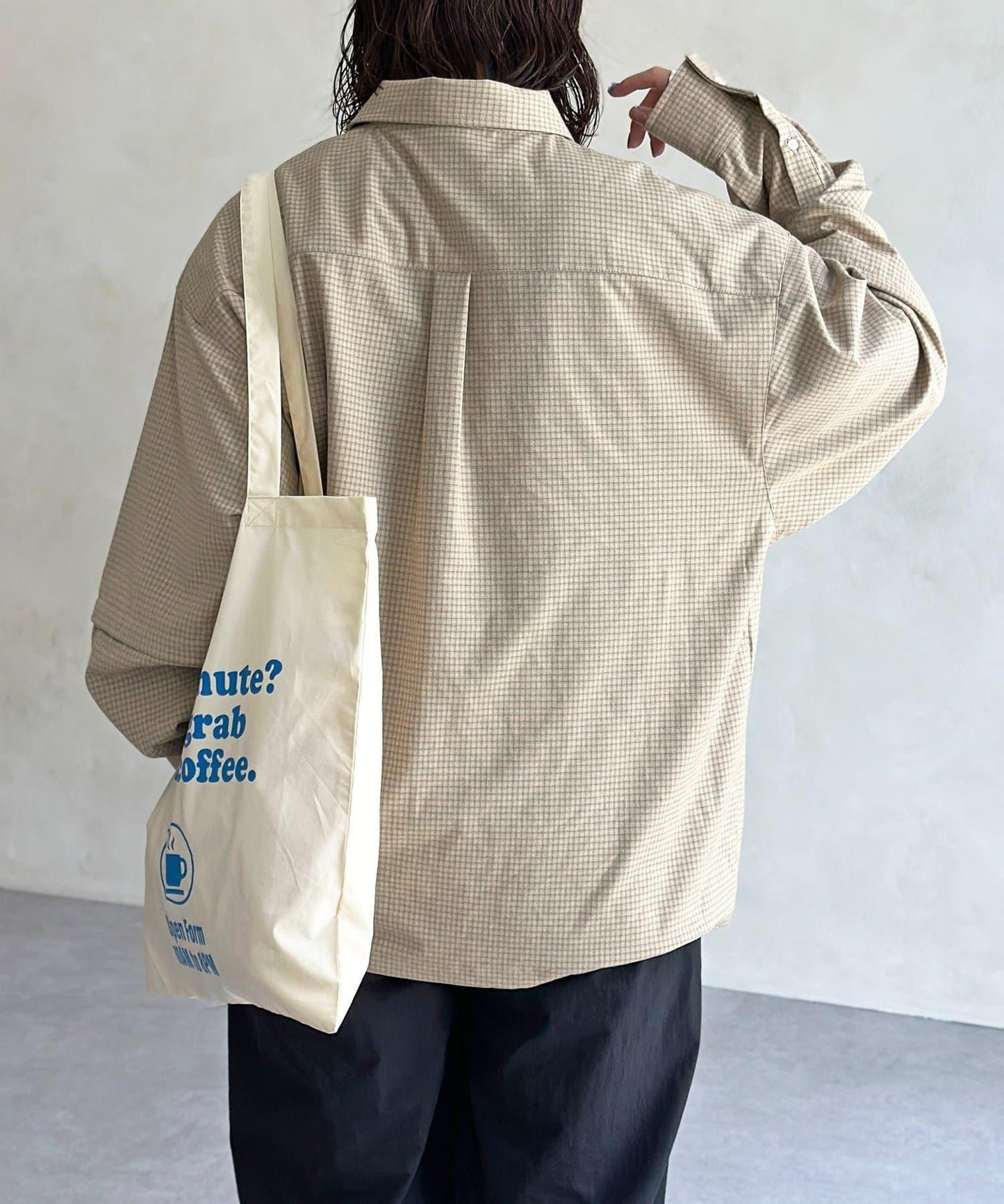 可拆卸格子襯衫