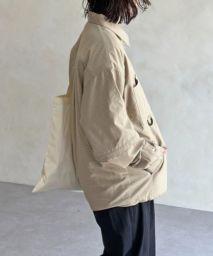 可拆卸格子襯衫