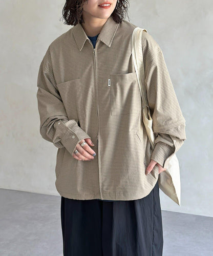 可拆卸格子襯衫