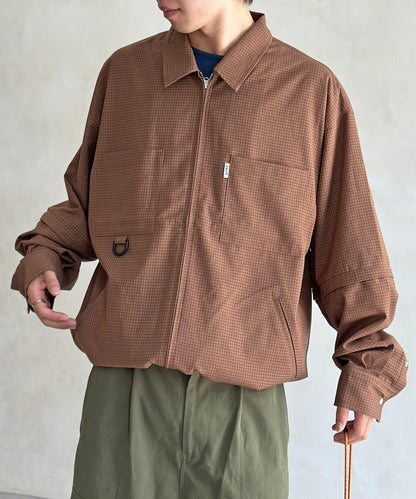 可拆卸格子襯衫