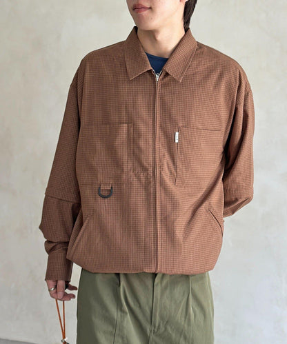 可拆卸格子襯衫