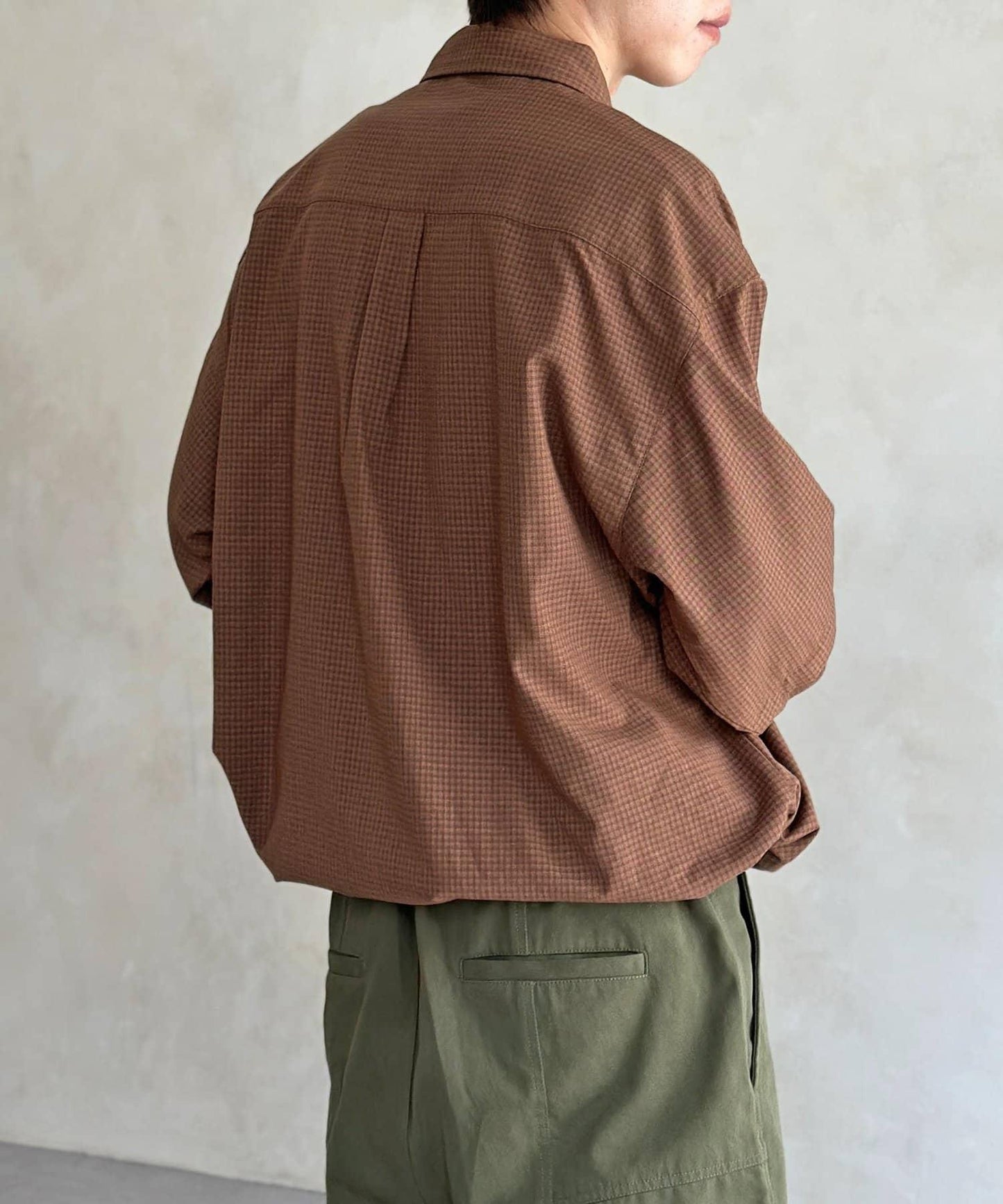 可拆卸格子襯衫