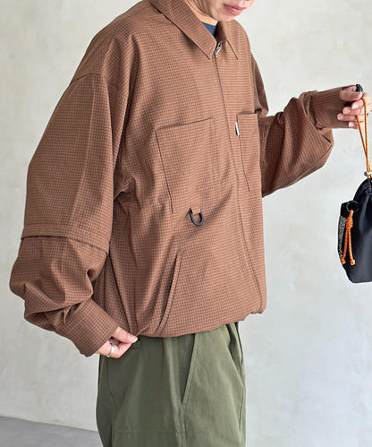 可拆卸格子襯衫