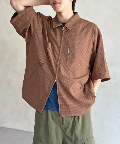 可拆卸格子襯衫