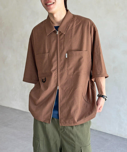 可拆卸格子襯衫