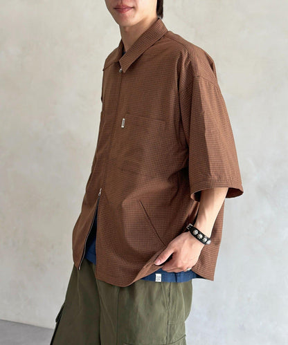 可拆卸格子襯衫