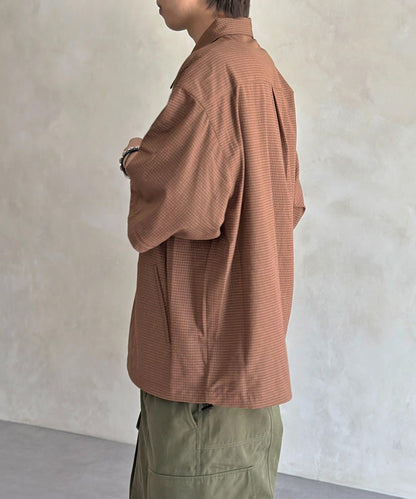 可拆卸格子襯衫