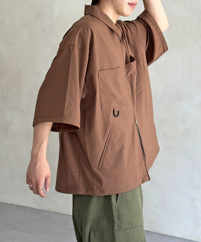 可拆卸格子襯衫